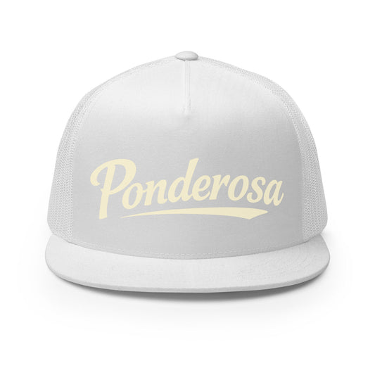 Performance | 5 Panel Trucker Cap | Ponderosa Reunion | Painted Mountain Crest Logo