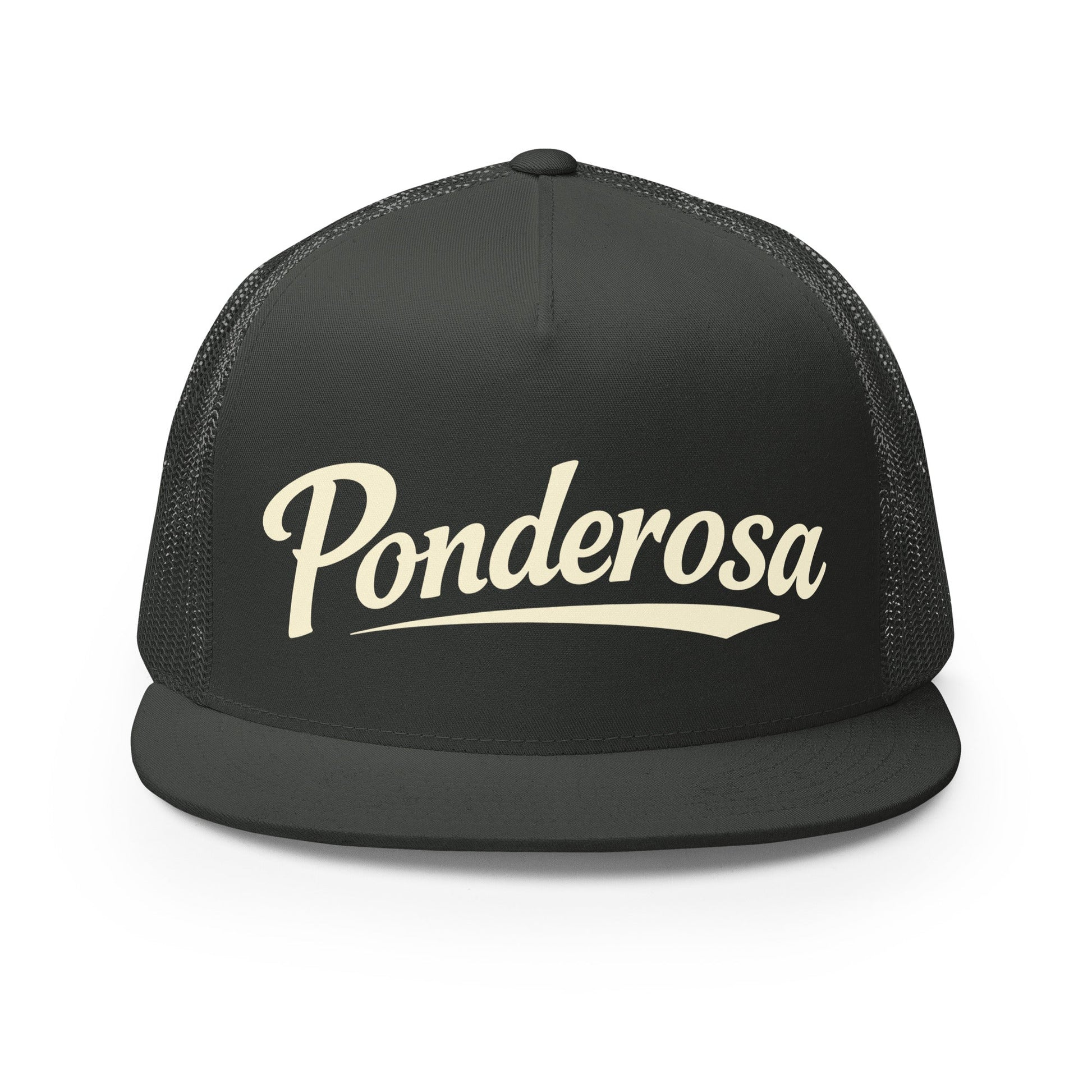 Performance | 5 Panel Trucker Cap | Ponderosa Reunion | Painted Mountain Crest Logo
