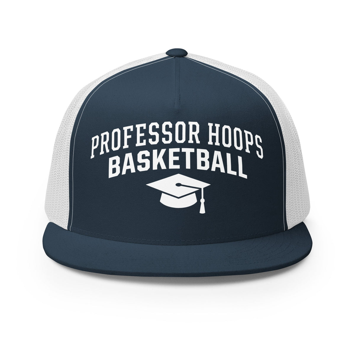 Performance | 5 Panel Trucker Cap | Professor Hoops Basketball | Modern Script Logo