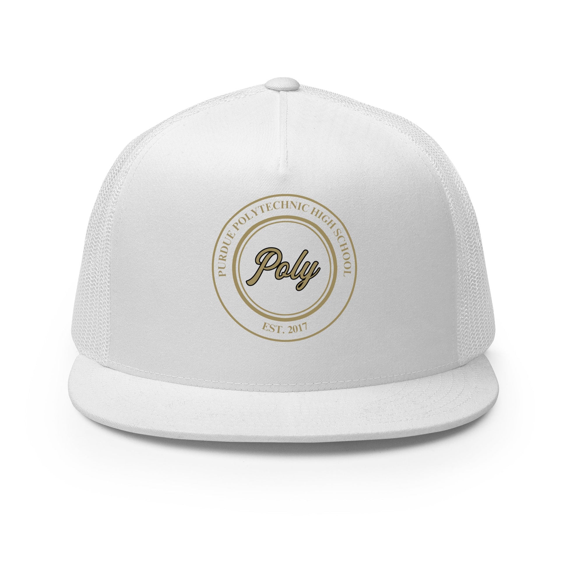 Performance | 5 Panel Trucker Cap | Purdue Polytechnic High School | Poly Seal Logo