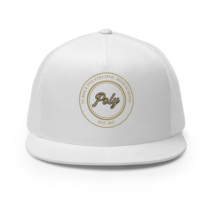 Performance | 5 Panel Trucker Cap | Purdue Polytechnic High School | Poly Seal Logo