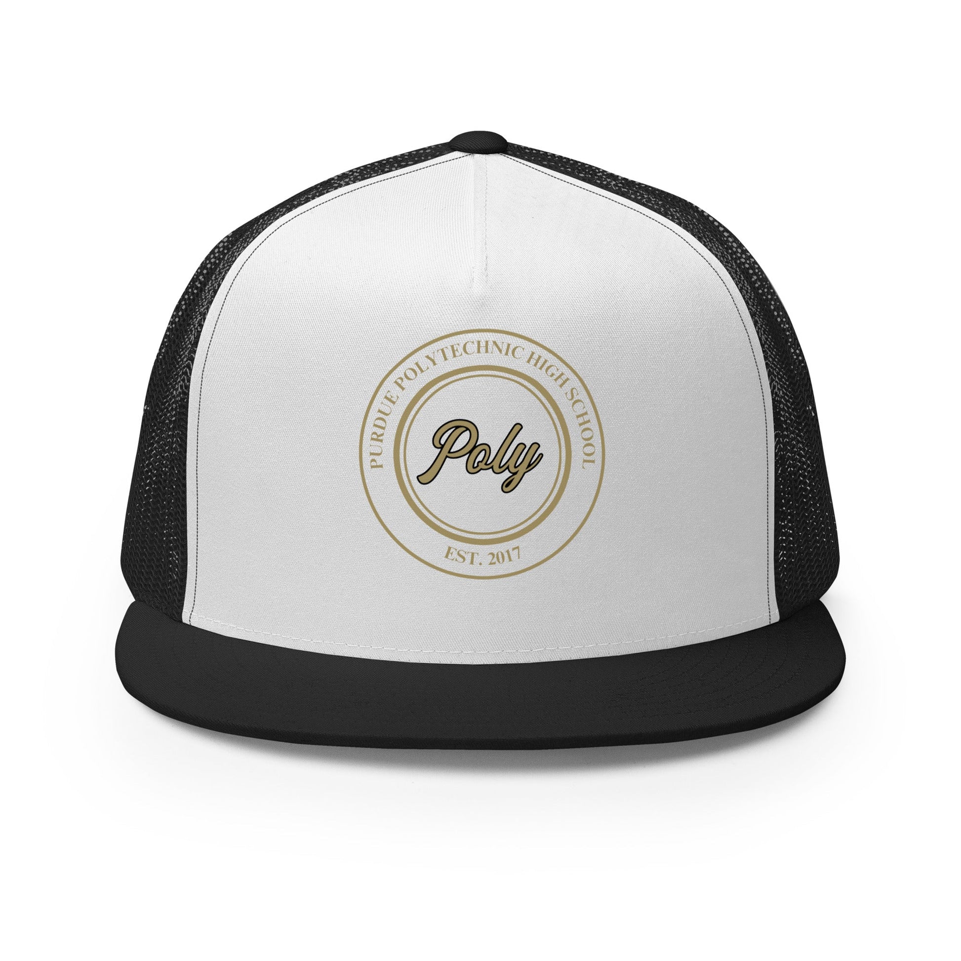 Performance | 5 Panel Trucker Cap | Purdue Polytechnic High School | Poly Seal Logo