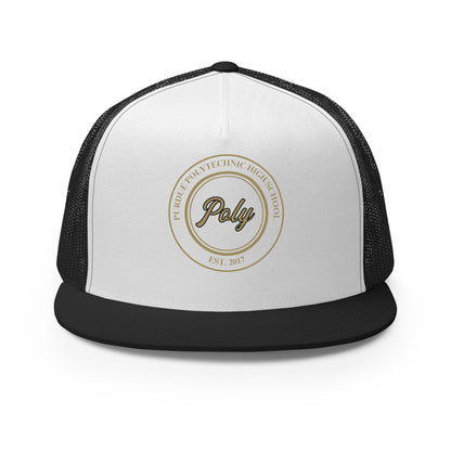 Performance | 5 Panel Trucker Cap | Purdue Polytechnic High School | Poly Seal Logo