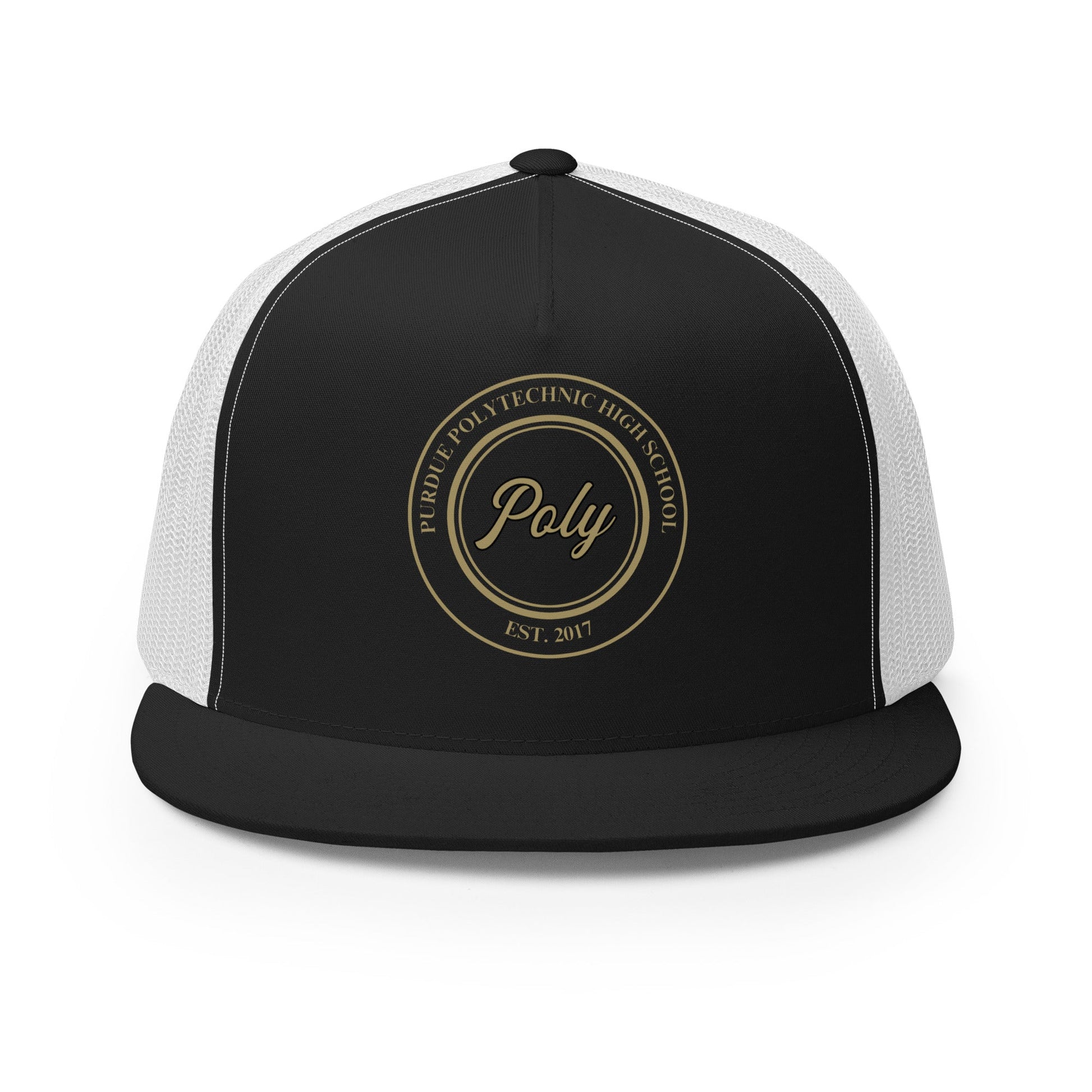 Performance | 5 Panel Trucker Cap | Purdue Polytechnic High School | Poly Seal Logo