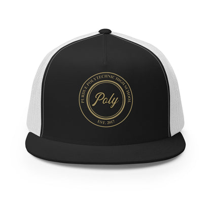 Performance | 5 Panel Trucker Cap | Purdue Polytechnic High School | Poly Seal Logo