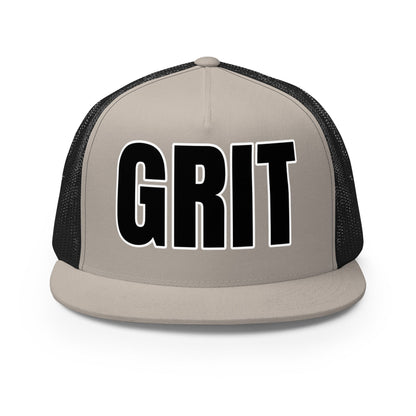 Performance | 5 Panel Trucker Cap | Pure Grit Softball | Black Logo