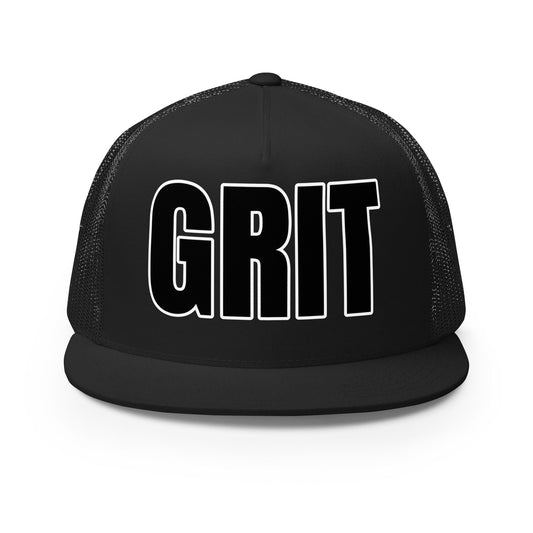 Performance | 5 Panel Trucker Cap | Pure Grit Softball | Black Logo