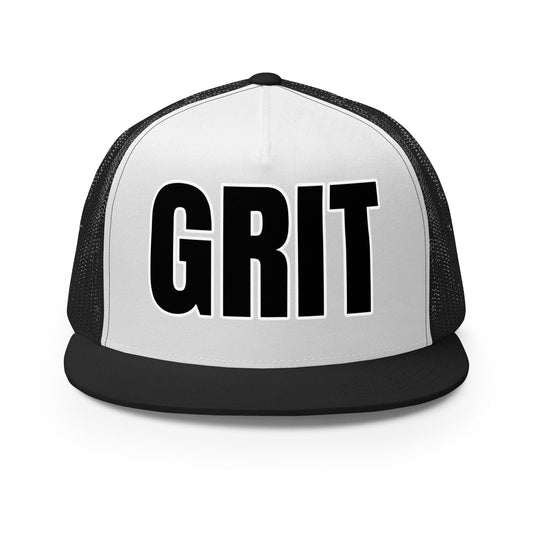 Performance | 5 Panel Trucker Cap | Pure Grit Softball | Black Logo