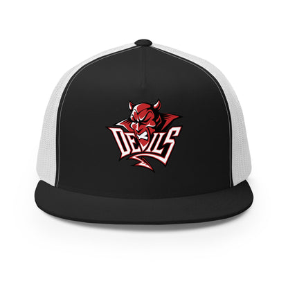 Performance | 5 Panel Trucker Cap | Red Springs Track and Field | Mascot Logo