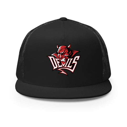 Performance | 5 Panel Trucker Cap | Red Springs Track and Field | Mascot Logo