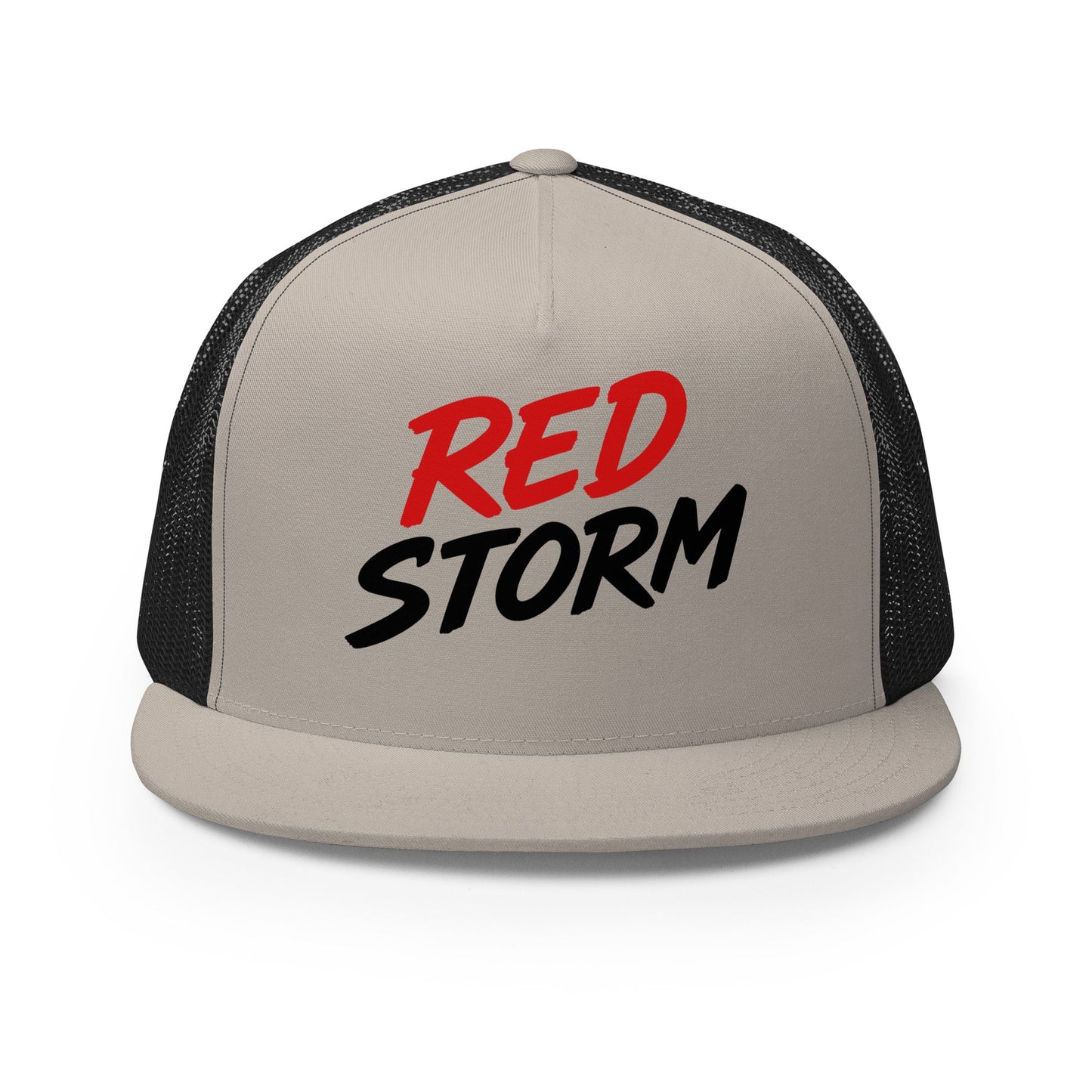 Performance | 5 Panel Trucker Cap | Red Storm | Crest Logo