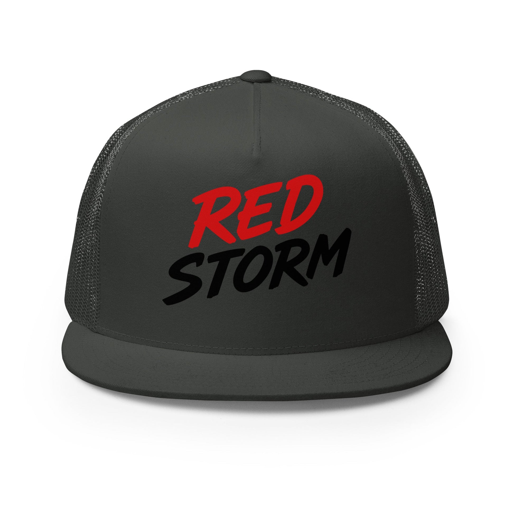 Performance | 5 Panel Trucker Cap | Red Storm | Crest Logo