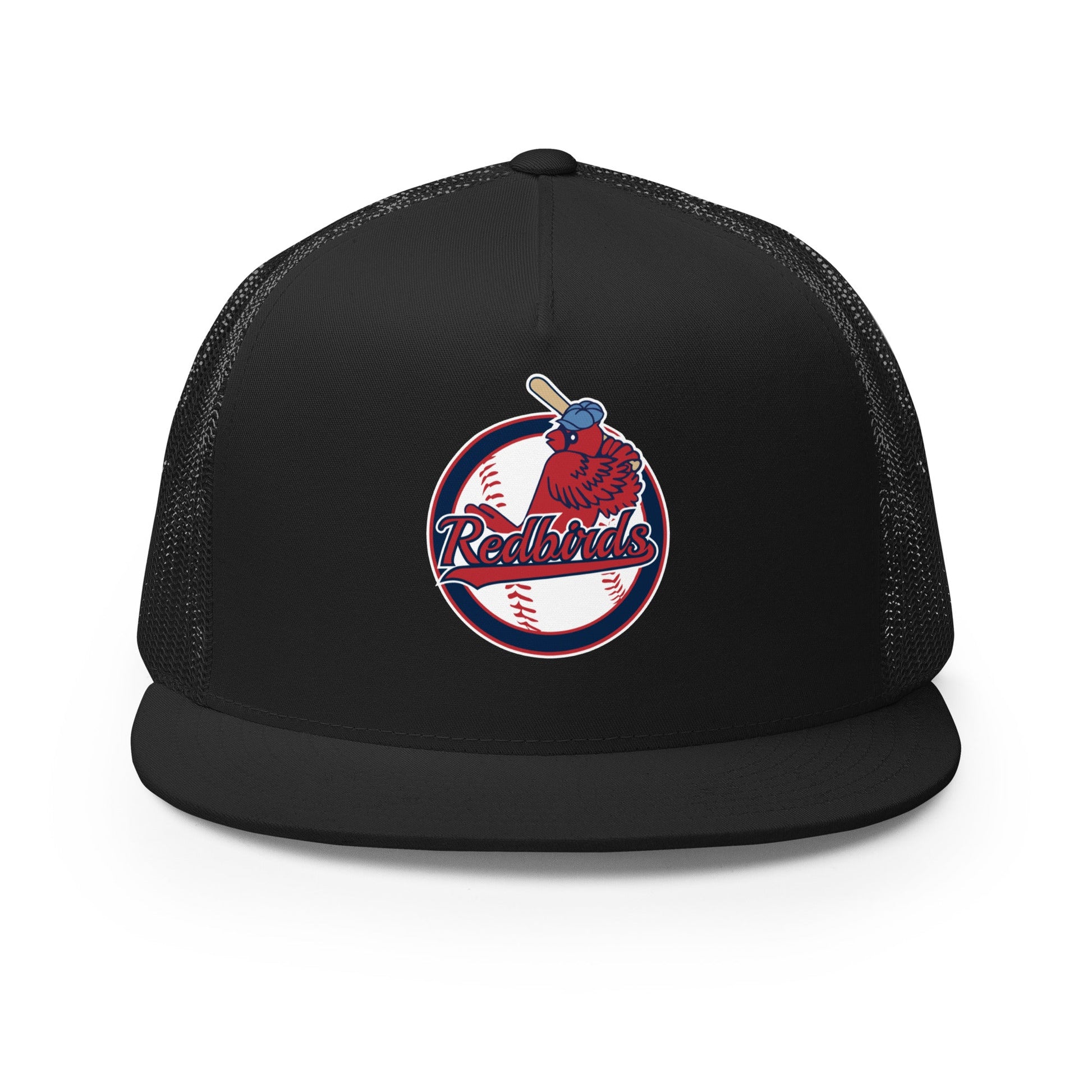 Performance | 5 Panel Trucker Cap | Redbirds | Vintage Badge Logo