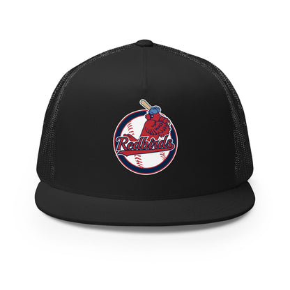 Performance | 5 Panel Trucker Cap | Redbirds | Vintage Badge Logo