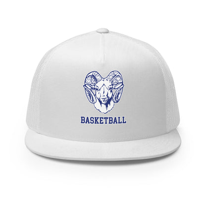Performance | 5 Panel Trucker Cap | Rensselaer Rams | Basketball Logo