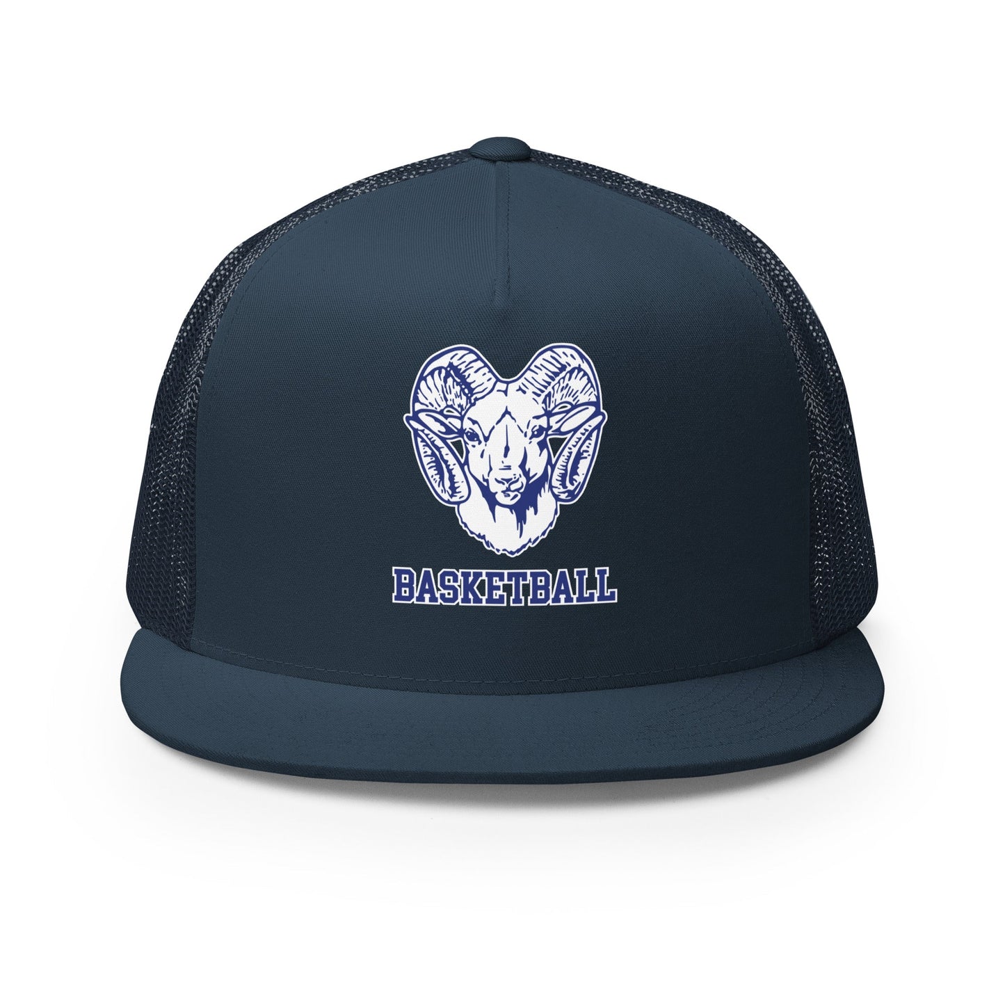 Performance | 5 Panel Trucker Cap | Rensselaer Rams | Basketball Logo