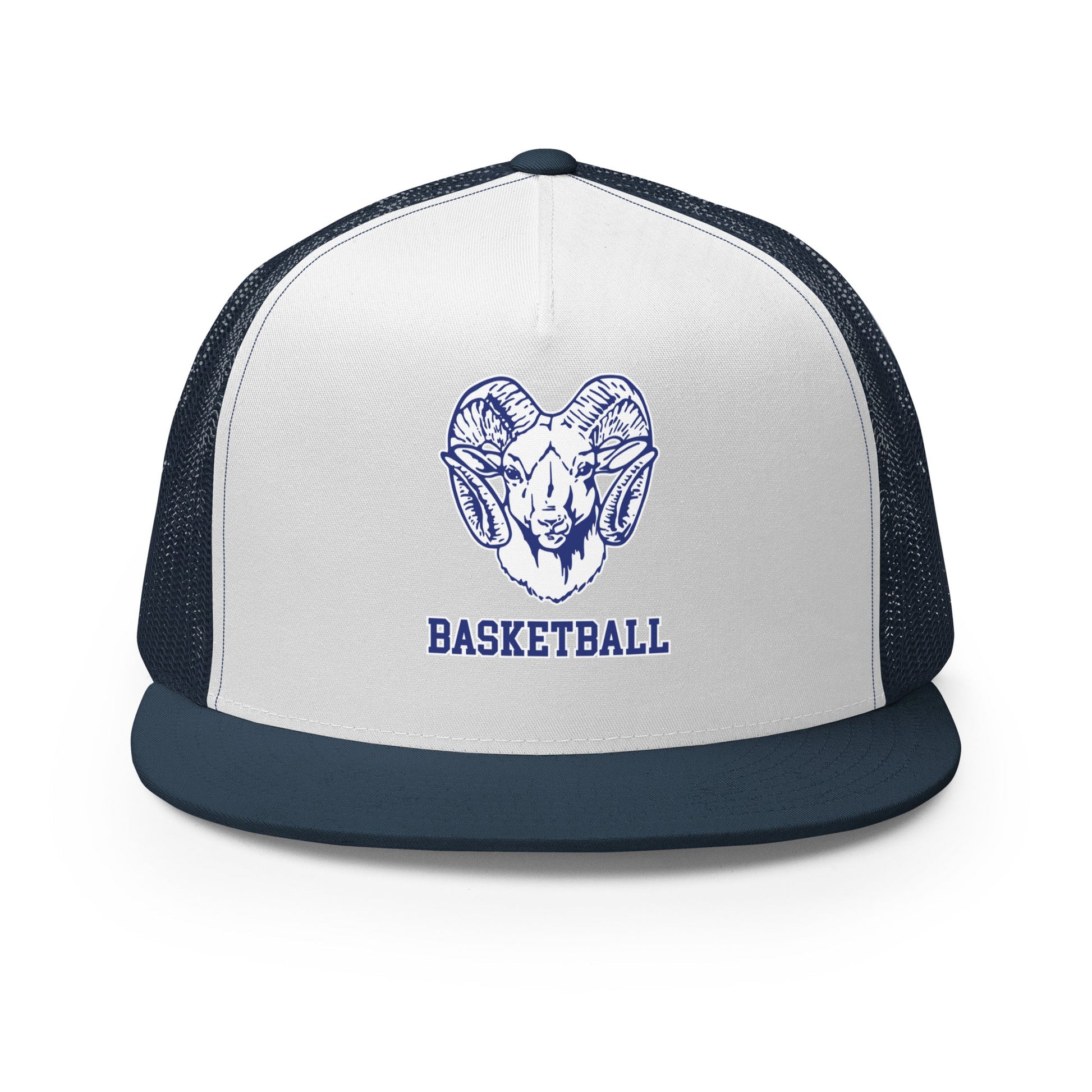 Performance | 5 Panel Trucker Cap | Rensselaer Rams | Basketball Logo