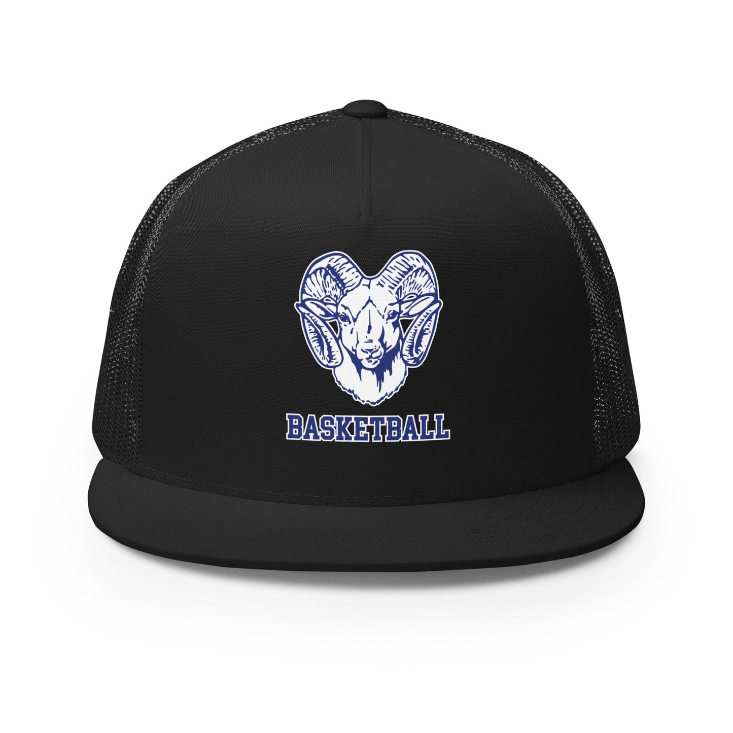 Performance | 5 Panel Trucker Cap | Rensselaer Rams | Basketball Logo