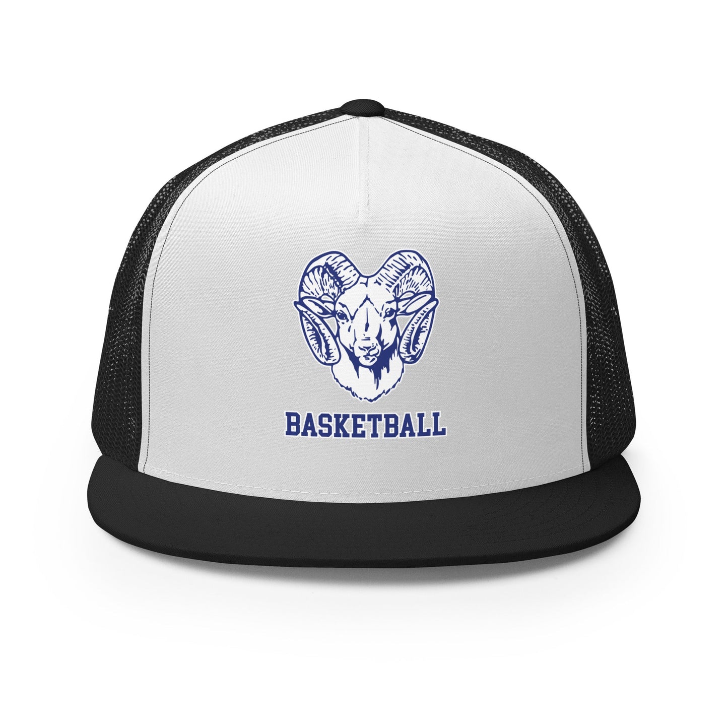 Performance | 5 Panel Trucker Cap | Rensselaer Rams | Basketball Logo