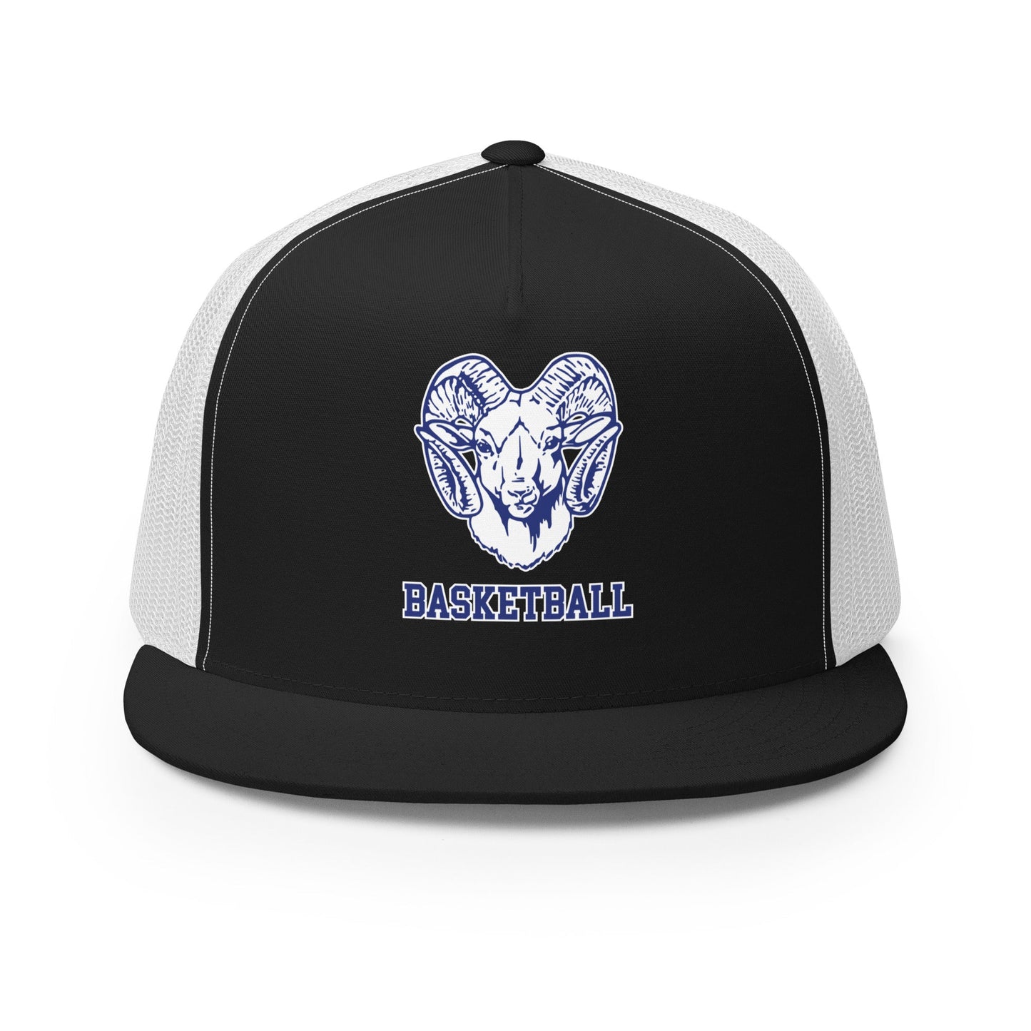 Performance | 5 Panel Trucker Cap | Rensselaer Rams | Basketball Logo