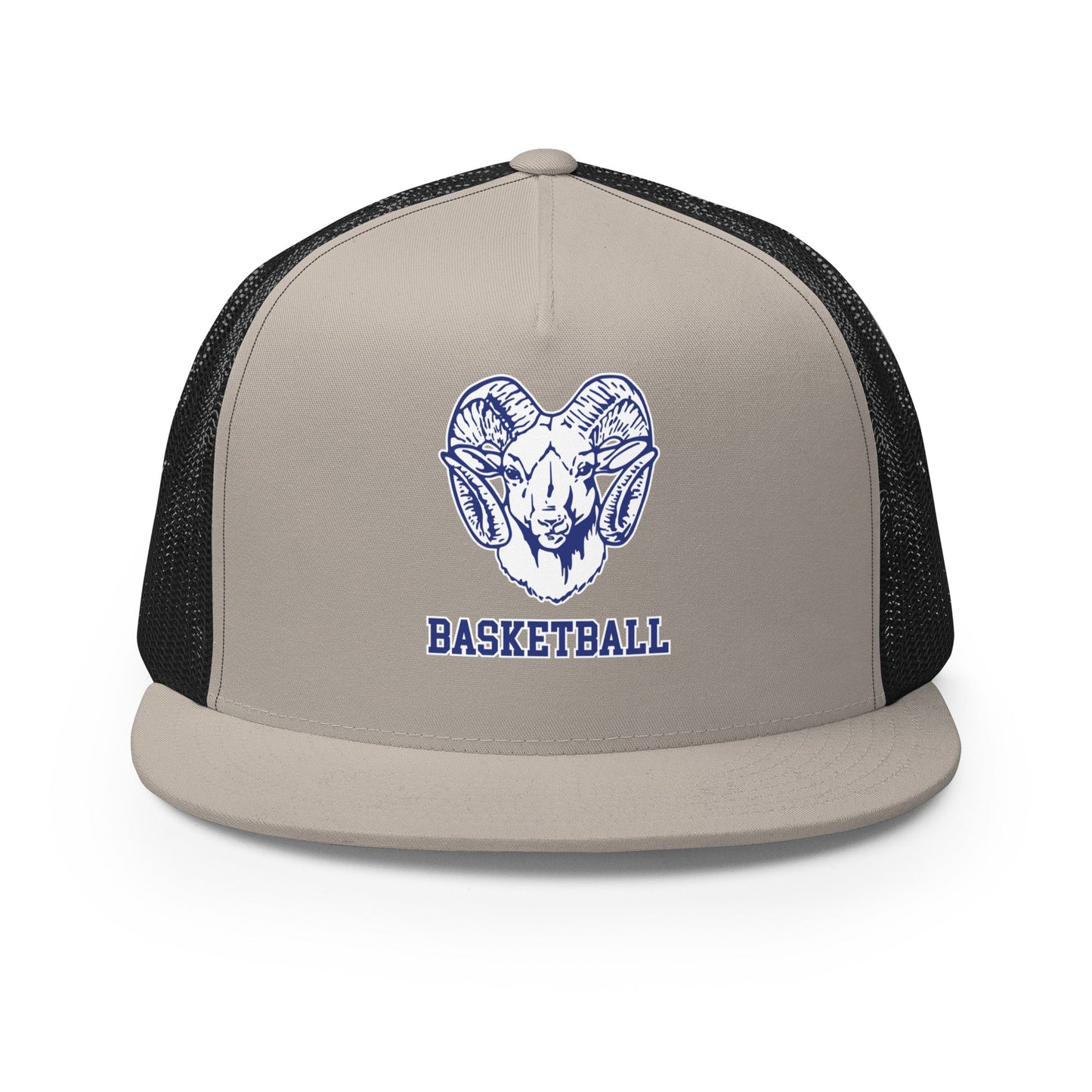 Performance | 5 Panel Trucker Cap | Rensselaer Rams | Basketball Logo