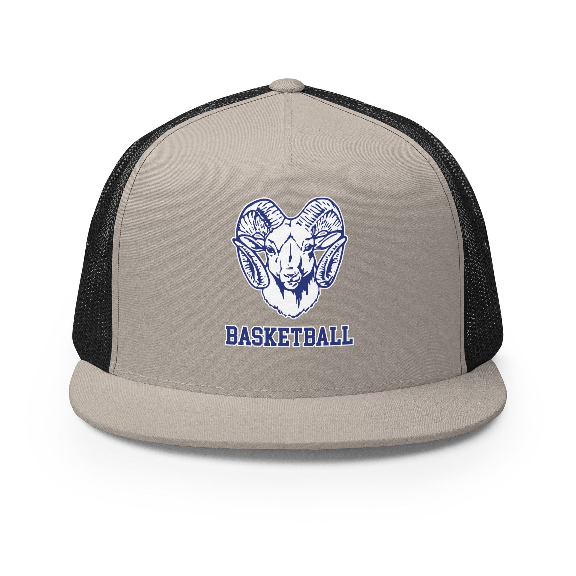 Performance | 5 Panel Trucker Cap | Rensselaer Rams | Basketball Logo
