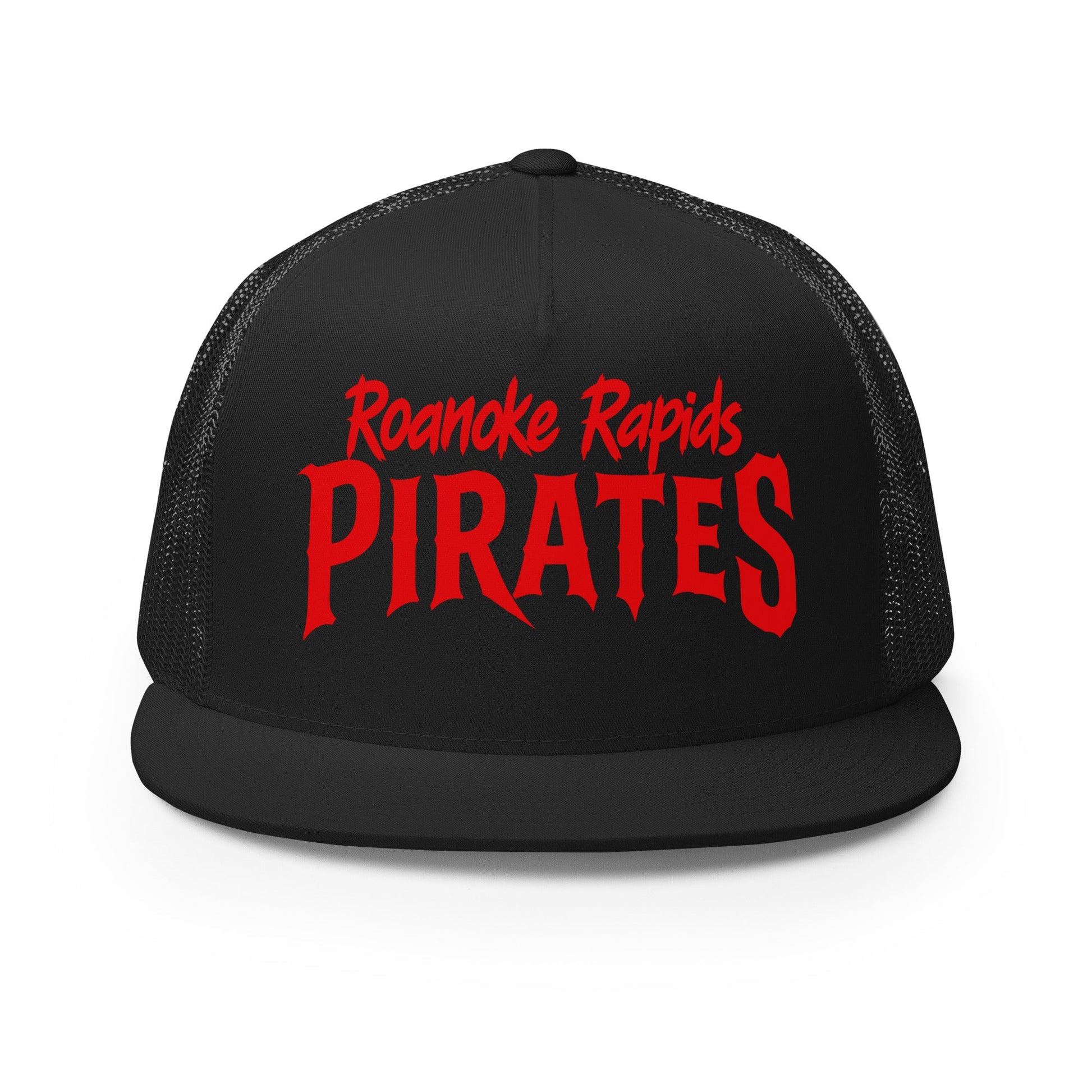 Performance | 5 Panel Trucker Cap | Roanoke Rapids Pirates | Black Sail Battlers Logo
