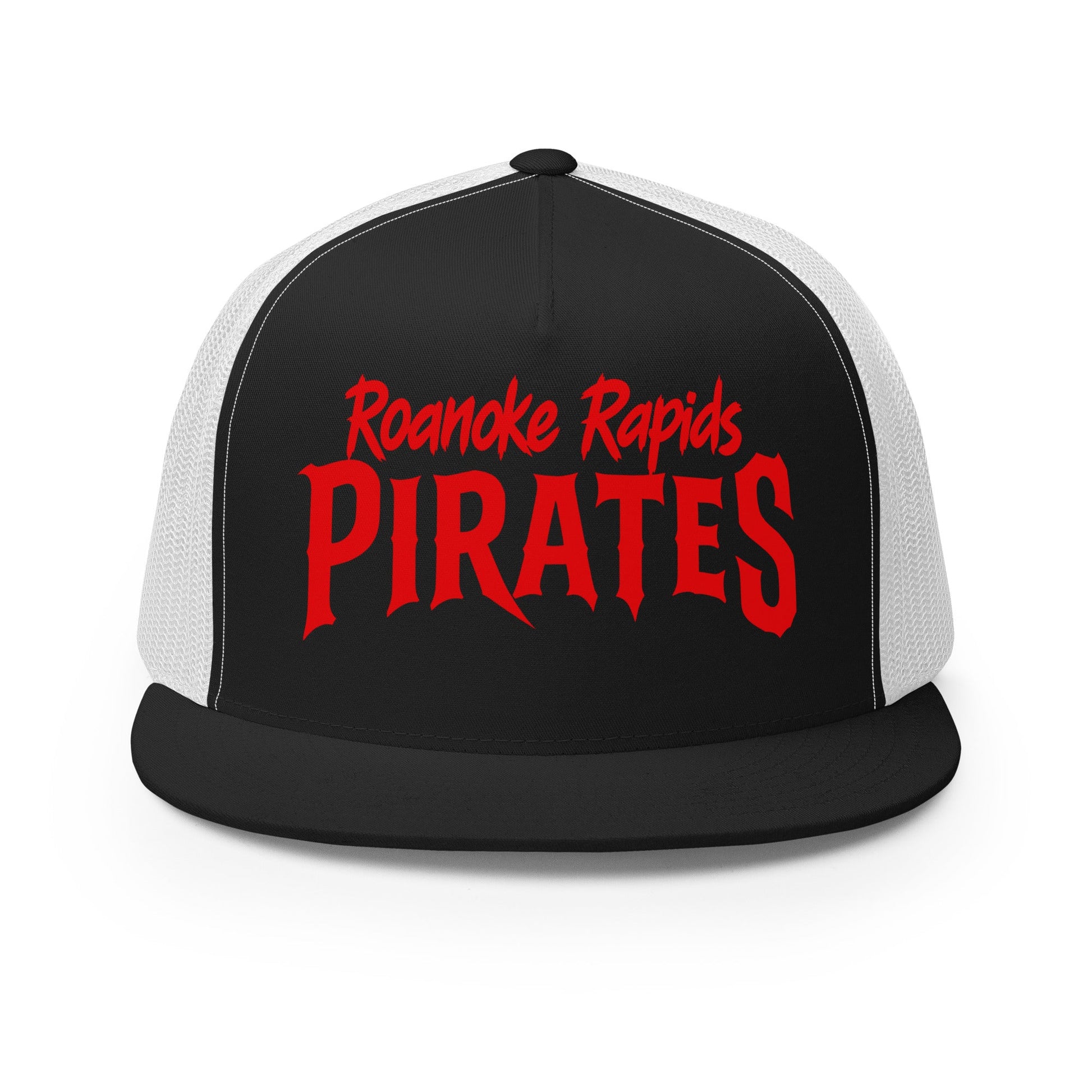 Performance | 5 Panel Trucker Cap | Roanoke Rapids Pirates | Black Sail Battlers Logo