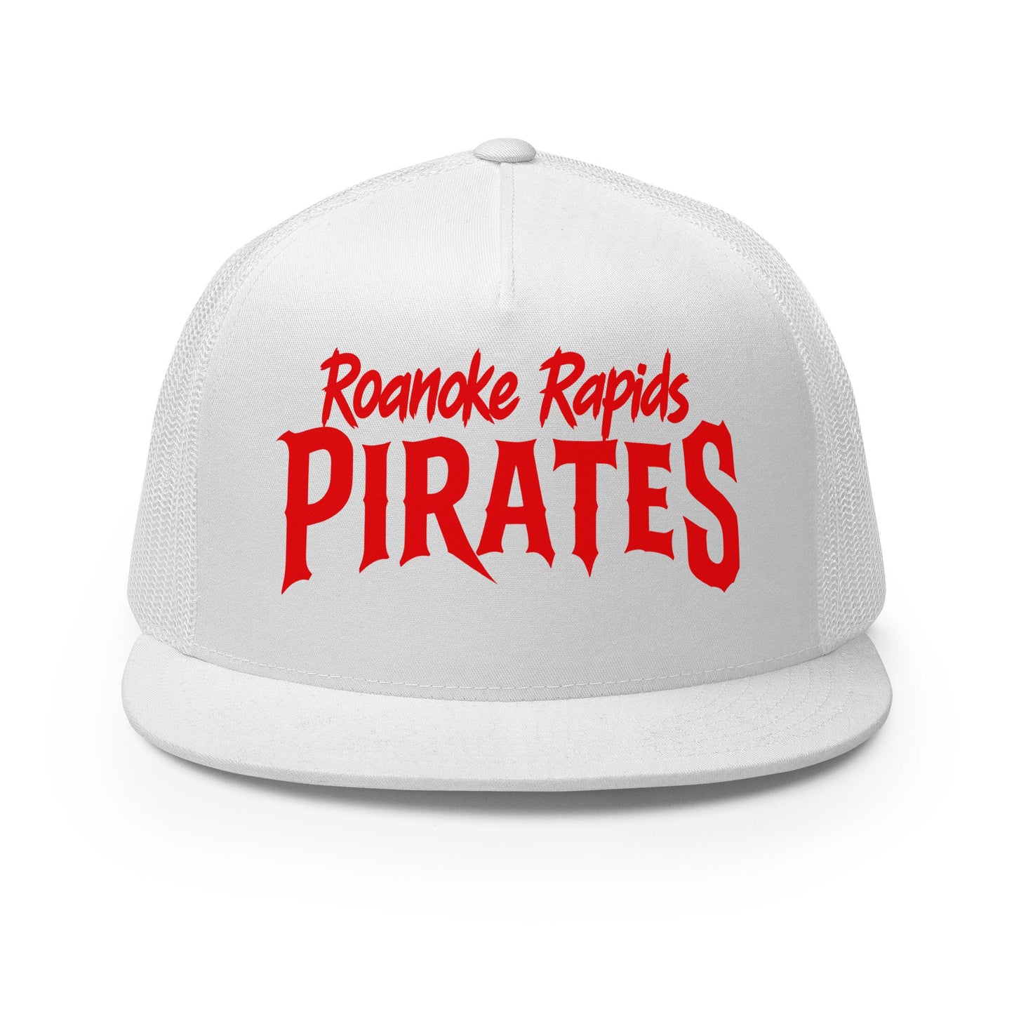Performance | 5 Panel Trucker Cap | Roanoke Rapids Pirates | Black Sail Battlers Logo