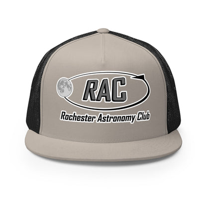 Performance | 5 Panel Trucker Cap | Rochester Astronomy Club | Orbit Logo