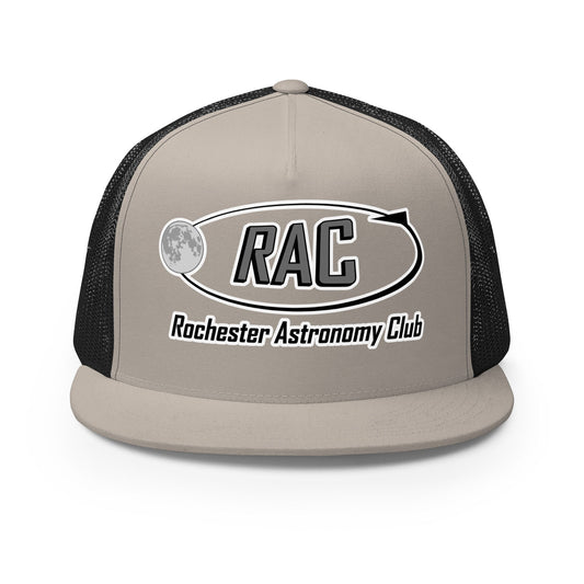Performance | 5 Panel Trucker Cap | Rochester Astronomy Club | Orbit Logo