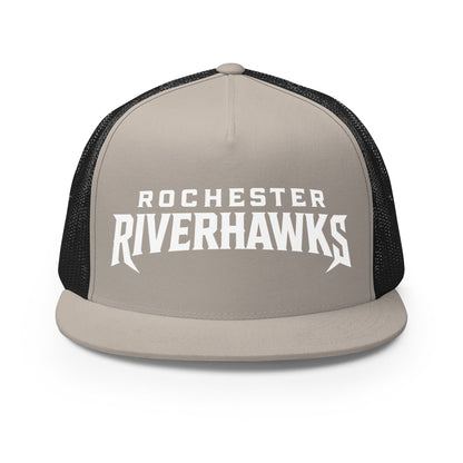 Performance | 5 Panel Trucker Cap | Rochester Riverhawks | Shield Logo