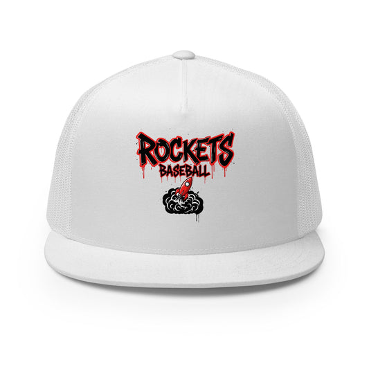 Performance | 5 Panel Trucker Cap | Rockets Baseball | Alt Logo 2