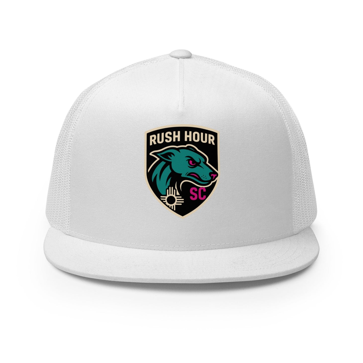 Performance | 5 Panel Trucker Cap | Rush Hour | Badge Logo