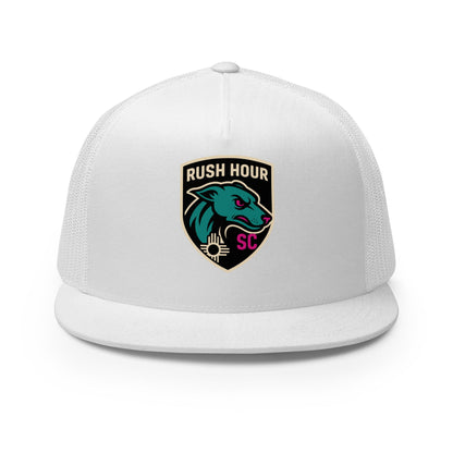 Performance | 5 Panel Trucker Cap | Rush Hour | Badge Logo
