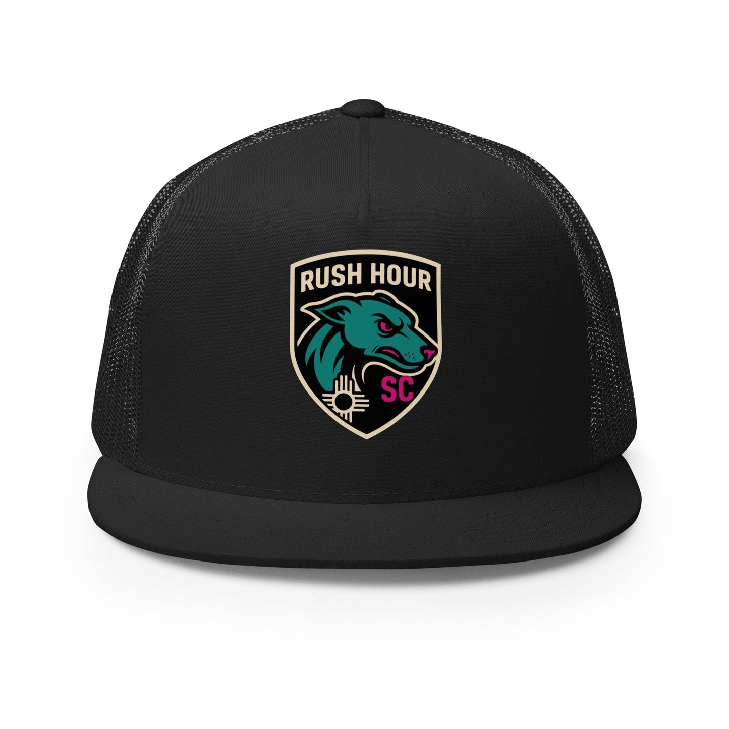 Performance | 5 Panel Trucker Cap | Rush Hour | Badge Logo