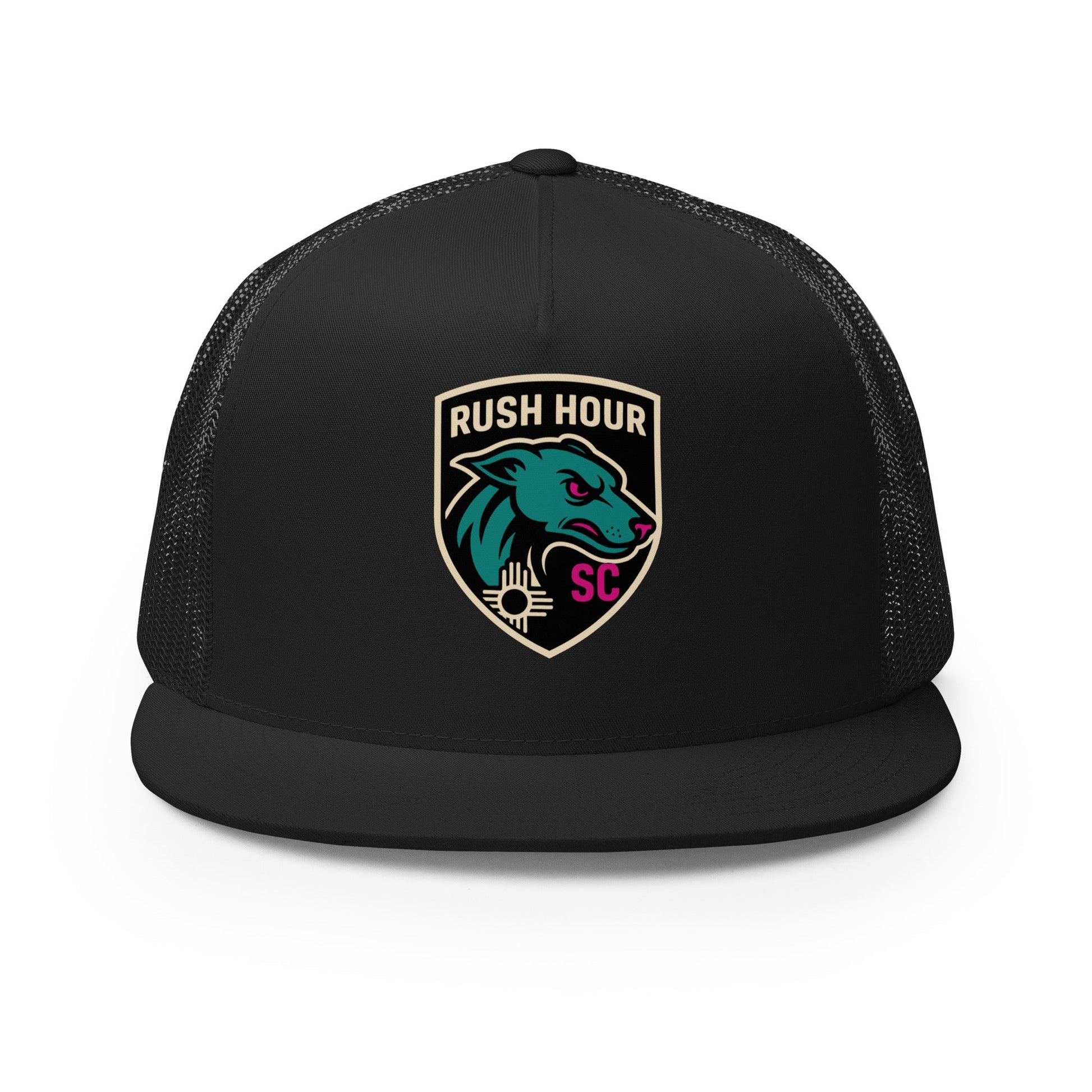 Performance | 5 Panel Trucker Cap | Rush Hour | Badge Logo