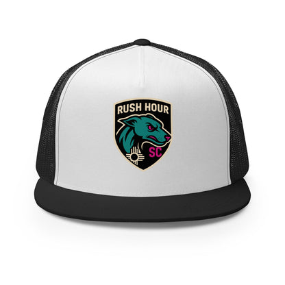 Performance | 5 Panel Trucker Cap | Rush Hour | Badge Logo