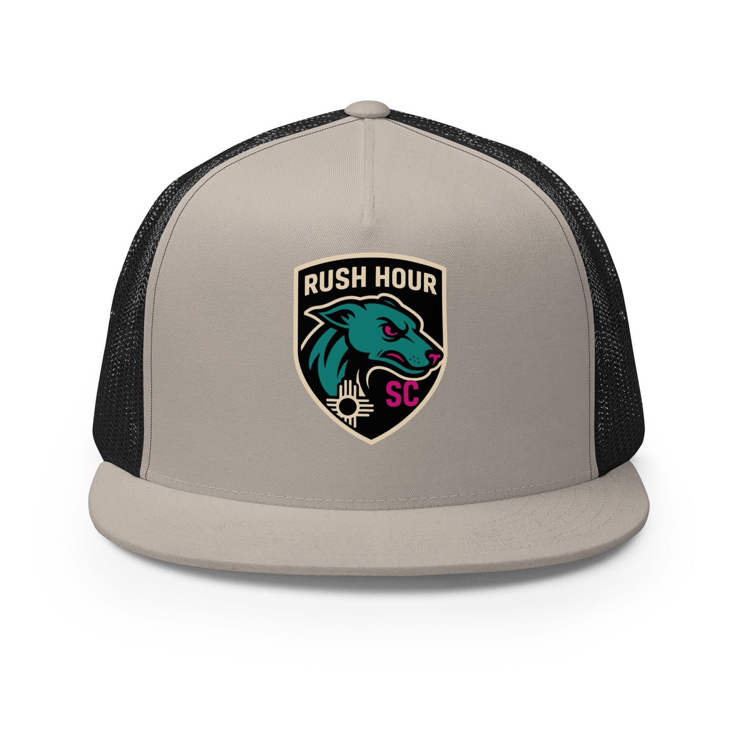 Performance | 5 Panel Trucker Cap | Rush Hour | Badge Logo