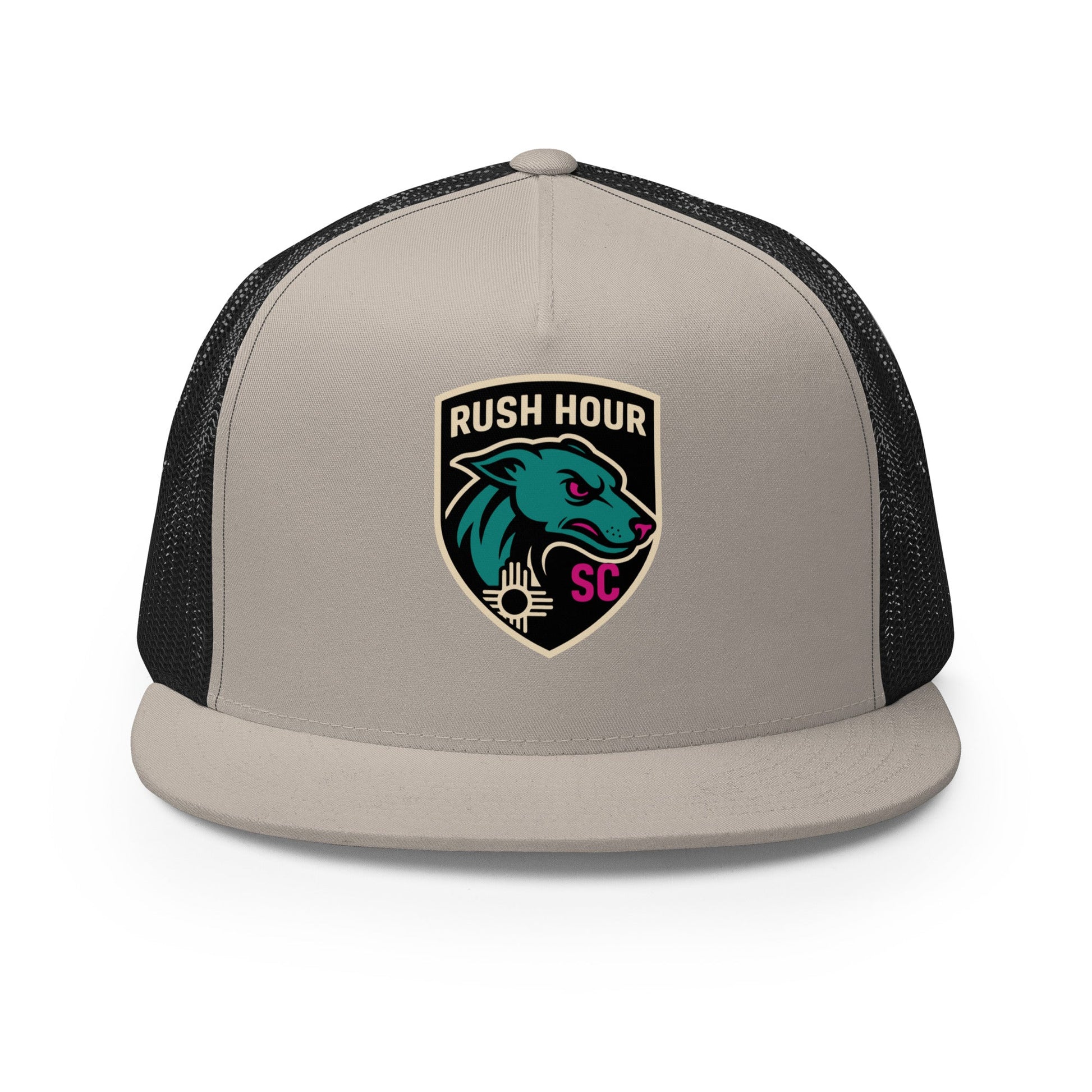 Performance | 5 Panel Trucker Cap | Rush Hour | Badge Logo