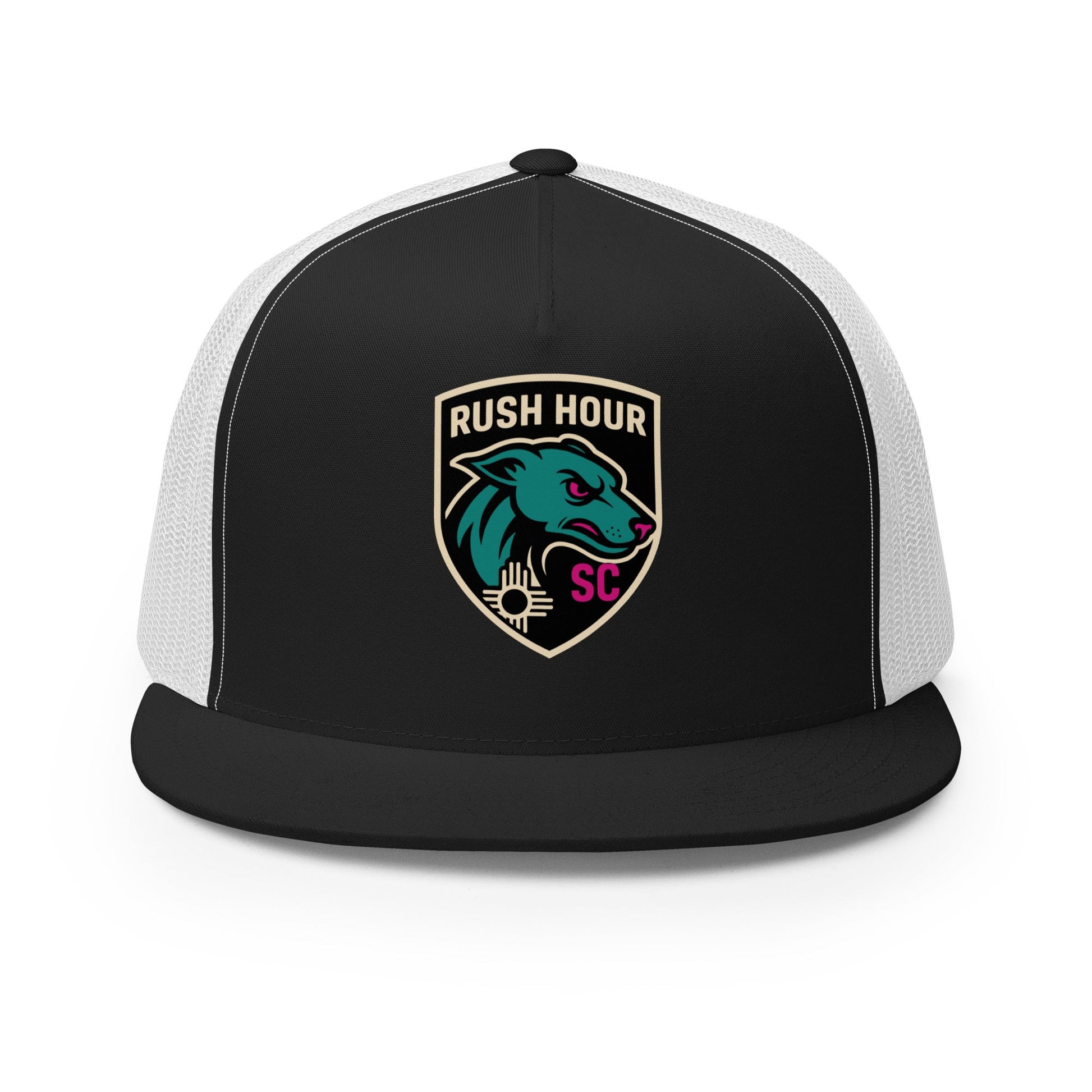 Performance | 5 Panel Trucker Cap | Rush Hour | Badge Logo