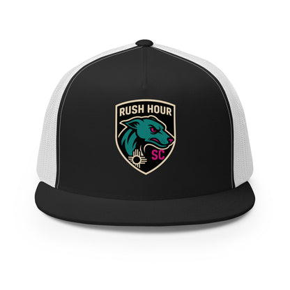 Performance | 5 Panel Trucker Cap | Rush Hour | Badge Logo