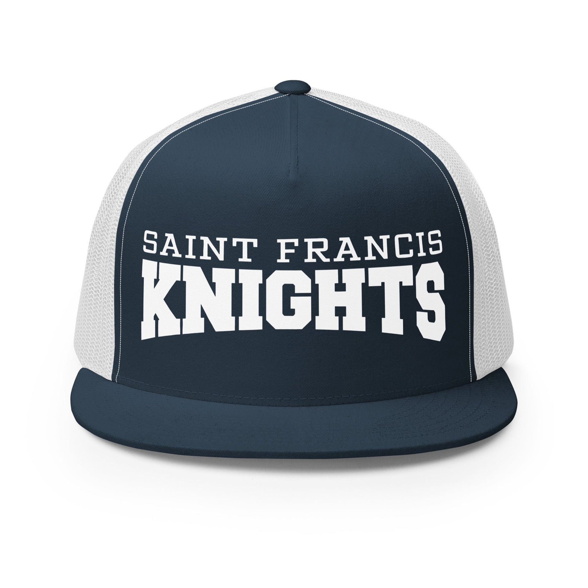 Performance | 5 Panel Trucker Cap | Saint Francis School | Modern Script Logo