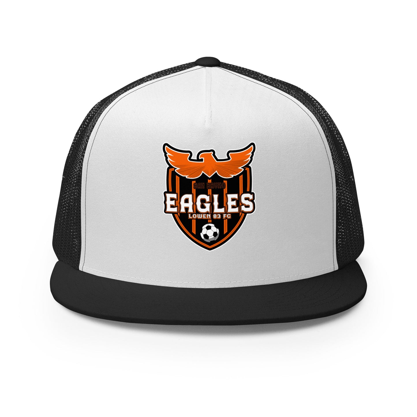 Performance | 5 Panel Trucker Cap | San Bruno Eagles | Shield Logo