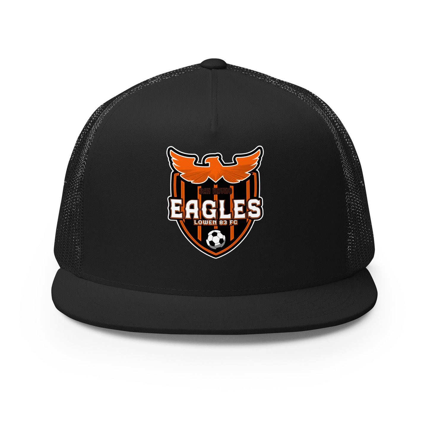Performance | 5 Panel Trucker Cap | San Bruno Eagles | Shield Logo