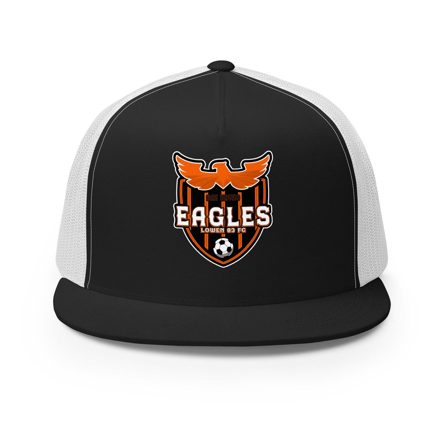 Performance | 5 Panel Trucker Cap | San Bruno Eagles | Shield Logo