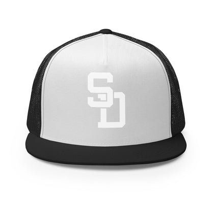 Performance | 5 Panel Trucker Cap | San Diego High School Wrestling | Lettermark Logo