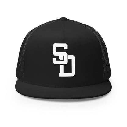 Performance | 5 Panel Trucker Cap | San Diego High School Wrestling | Lettermark Logo