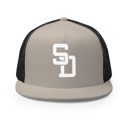 Performance | 5 Panel Trucker Cap | San Diego High School Wrestling | Lettermark Logo