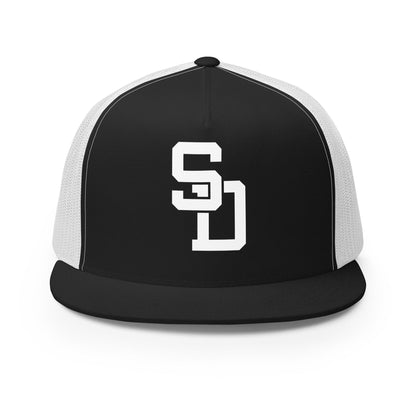 Performance | 5 Panel Trucker Cap | San Diego High School Wrestling | Lettermark Logo
